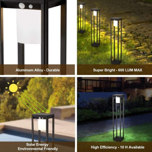 Tuinverlichting-Tuinverlichting op zonneenergie-Tuinlamp-Zonne energie buitenverlichting-50CM